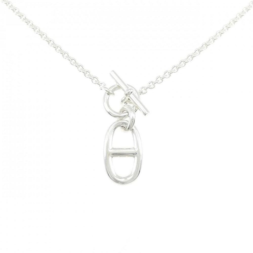 HERMES Silver Necklace